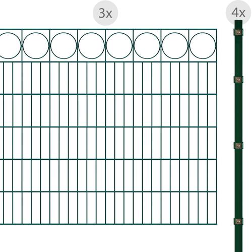 „ARVOTEC Zaun „“Ring““ Zaunelemente 123 cm, 6 m Gr. H/L: 120 cm x 6 m H/L: 120 cm, grün Zaunelemente“