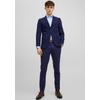 Anzughose JACK & JONES "JPRFRANCO TROUSER NOOS", Herren, Gr. 52, N-Gr, blau (medieval blau), Web, Obermaterial: 78% Polyester, 17% Viskose, 5% Elasthan, meliert, modisch, slim fit, Hosen