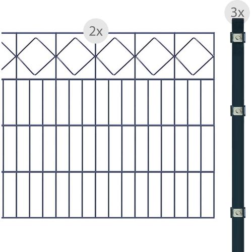 „ARVOTEC Zaun „“Karo““ Zaunelemente 83 cm, 4 m Gr. H/L: 80 cm x 4 m H/L: 80 cm, grau (anthrazit) Zaunelemente“