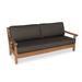 AllModern Jacque 31" Wide Outdoor Teak Patio Sofa w/ Cushions Wood/Natural Hardwoods in Black | 33 H x 31 W x 34 D in | Wayfair