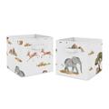 Jungle Animals Fabric Storage Bin by Sweet Jojo Designs | 11 H x 10.5 W x 10.5 D in | Wayfair Bin-Jungle-PRT