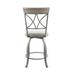 Winston Porter Jefferson Swivel Bar & Counter Stool Upholstered/Metal in Orange/Gray | Counter Stool (24.5" Seat Height) | Wayfair