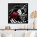 Latitude Run® Vintage Glam Accessories in Red & Black VI - Print on Canvas in Black/Red | 16 H x 16 W x 1 D in | Wayfair