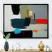 Ivy Bronx Touched By Orange II - Abstract Canvas Wall Art Metal in Black/Gray/Red | 30 H x 40 W x 1.5 D in | Wayfair