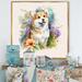 Red Barrel Studio® Cute Little Corgi Dog - Print on Canvas in Brown/White | 30 H x 30 W x 1 D in | Wayfair 90DD39557A4A4263AB1EA4D5BC75034A