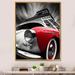 Astoria Grand Vintage Car by the Paris Eiffel Tower - Print on Canvas Canvas, Cotton in Black/Gray/Red | 20 H x 12 W x 1 D in | Wayfair