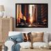 Latitude Run® Maquette Sunset Through Manhattan Skyscrapers II - Print on Canvas Metal in Black/Orange | 30 H x 40 W x 1.5 D in | Wayfair