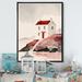 Red Barrel Studio® White House w/ Red Roof by the Waterside - Print on Canvas Metal in Red/White | 32 H x 24 W x 1 D in | Wayfair