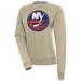 Women's Antigua Khaki New York Islanders Victory Pullover Sweatshirt