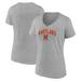 Women's Fanatics Branded Heather Gray Maryland Terrapins Evergreen Campus V-Neck T-Shirt