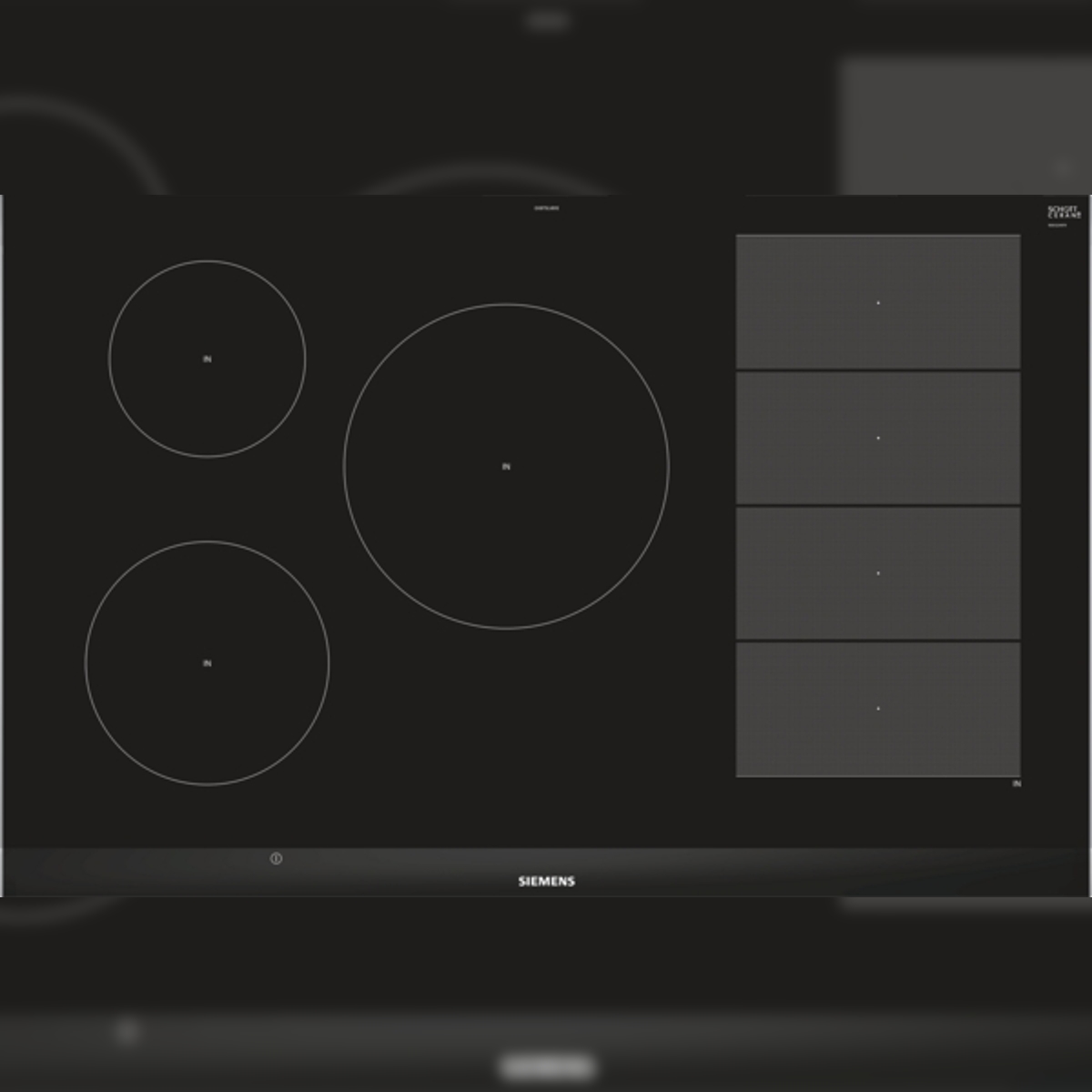 Siemens iQ700, Induktionskochfeld, 80 cm, Schwarz, Mit Rahmen aufliegend EX875LVC1E Image