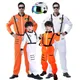 Costume d'astronaute pour enfants et adultes combinaison de pilotes tenue de fête de carnaval