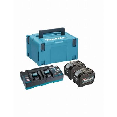 Makita - 40 v Li-Ion max Set mit 2 8,0 Ah-Akkus – Ladegerät – Mbox – 191Y97-1