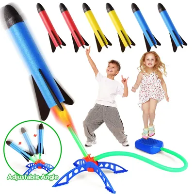 Lanceur de pompe à pied de fusée à air pour enfants jeu de sport ensemble de jeu en plein air pour