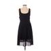 Want and Need Casual Dress - A-Line Scoop Neck Sleeveless: Black Print Dresses - Women's Size Small