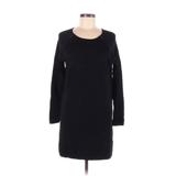 Banana Republic Factory Store Casual Dress - Shift Crew Neck Long Sleeve: Black Dresses - Women's Size Medium