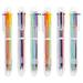 Hutou 12 Pack 0.5mm 6-in-1 Multicolor Ballpoint Pen 6 Colors Retractable Ballpoint Pens (12 Pack)