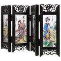 Tinksky Chinese Style Retro Folding Small Screen Resin Panel Screen Room Divider (Four Great Beauties)