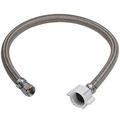 EZ-Fluid 9 Toilet Water Supply Connector Braided Stainless Steel - 3/8? Female Compression Thread x 7/8? Female Ballcock Thread 9-Inch Toilet Water Connectors Hose (1-PACK)