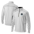 Men's Columbia White Milwaukee Brewers Omni-Wick Shotgun Quarter-Zip Pullover Top