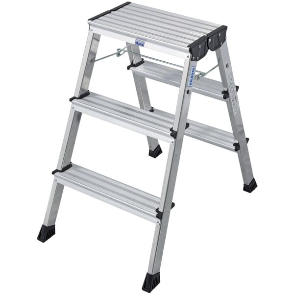 Krause Doppel-KlappTritt »MONTO Rolly« 2x 3 Stufen grau, 45x75x20 cm Image