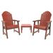 highwood 3-piece Adirondack Seating Set Rustic Red