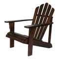 Shine Company Traditional Cedar Wood Patio Porch Adirondack Chair in Brown