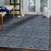 Beverly Rug Blue Trellis Indoor Outdoor Area Rug 6X9 6 x 9 Rectangle