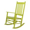 Shine Company Traditional Hardwood Indoor/Outdoor Patio Porch Rocker in Green