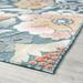 Alise Rugs Tropicana Tropical Floral Indoor/Outdoor Area Rug 5 1 x 7 3 - Aqua/Light Red