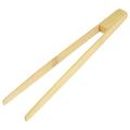 OUNONA Bamboo Toaster Kitchen Tongs Long Easy Grip Toaster Serving Tongs for Cooking Toast Bread Barbecue Grilling Baking Frying