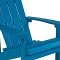 Flash Furniture All-weather Poly Resin Wood Outdoor Adirondack Chair (Set of 4) Blue