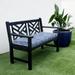 Mozaic Humble + Haute Blue and White Stripe Indoor/Outdoor Bristol Bench Cushion 57 x 17 x 2 - Nelson Commodore Blue