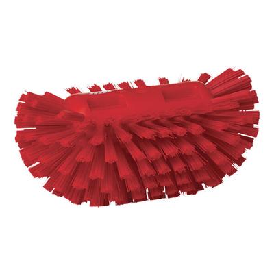 Vikan 70374 8 1/8" Red Tank Brush Head with Stiff Bristles