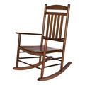 Shine Company Traditional Hardwood Indoor/Outdoor Porch Rocker in Brown