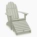 highwood Essential Adirondack Chair with Folding Ottoman Eucalyptus