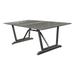 Patio Festival Thermal Transfer Metal Outdoor Dining Table in Gray/Brown