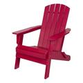 Shine Company All-Weather Resin Patio Porch Folding Adirondack Chair in Red