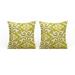 Havenside Home Cocoa Beach Green Ikat 17-inch Outdoor Accent Pillow (Set of 2) by