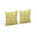 Havenside Home Cocoa Beach Green Ikat 17-inch Outdoor Accent Pillow (Set of 2) by