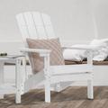 Bonosuki Outdoor HIPS Weather-Resistant Plastic Adirondack Chairs White