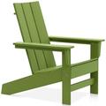 Havenside Home Hawkesbury Recycled Plastic Modern Adirondack Chair by - 33.5 x 29 Lime Green