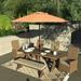 Havenside Home Okaloosa 9ft Deluxe Crank Lift Sunbrella fabric Bronze Patio Umbrella by Base Not Included Dolce Mango