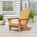 Polytrends Laguna All Weather Poly Outdoor Adirondack Chair - Foldable Teak