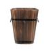 Tinksky 1pc Wooden Flower Pot Retro Wooden Flower Holder Succulent Plant Storage Holder