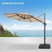 Pellebant 10 ft Outdoor Patio Cantilever Umbrella Tan