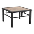 Patio Festival Metal Outdoor Side Table in Brown/Black Finish