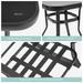 3Pcs Patio Bistro Set Rocking Chairs with Cushions Coffee Table Cherry Red