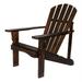 Shine Company Traditional Cedar Wood Patio Deck Adirondack Chair in Brown