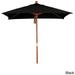 Havenside Home Port Lavaca 6ft Square Sunbrella Fabric Wooden Patio Umbrella by Base Not Included Black